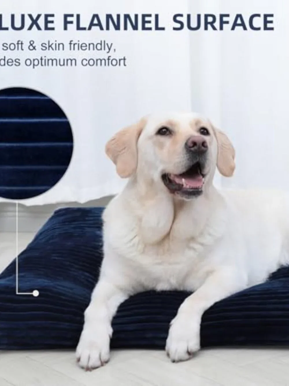 New Dog Crate Bed Washable Dog Beds for Large Dogs Deluxe Thick Flannel Fluffy
